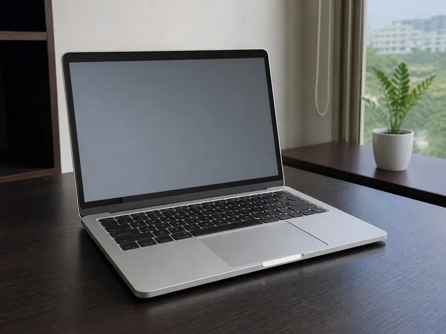 Clean silver business laptop in good used condition