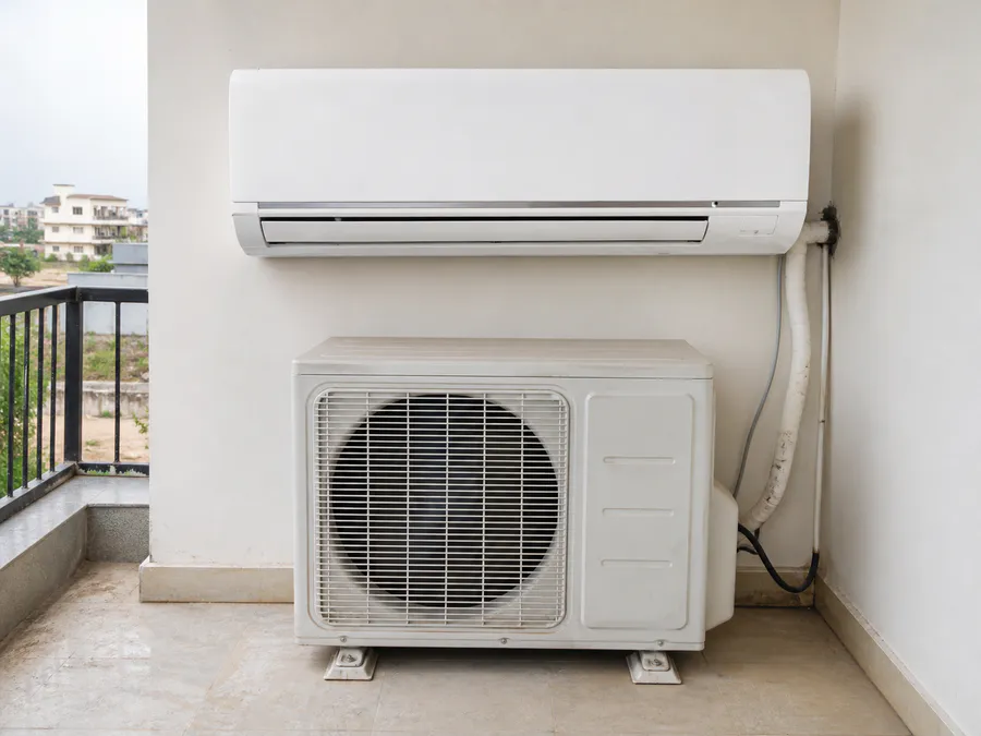 Split air conditioner and compressor